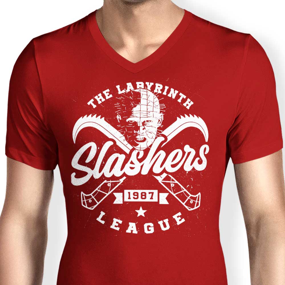 Labyrinth Slashers Men's Fashionable V-Neck T-Shirt