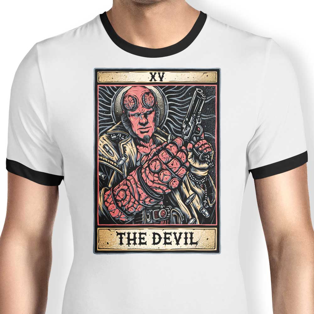 XV: The Devil - Ringer Style Graphic T-Shirt