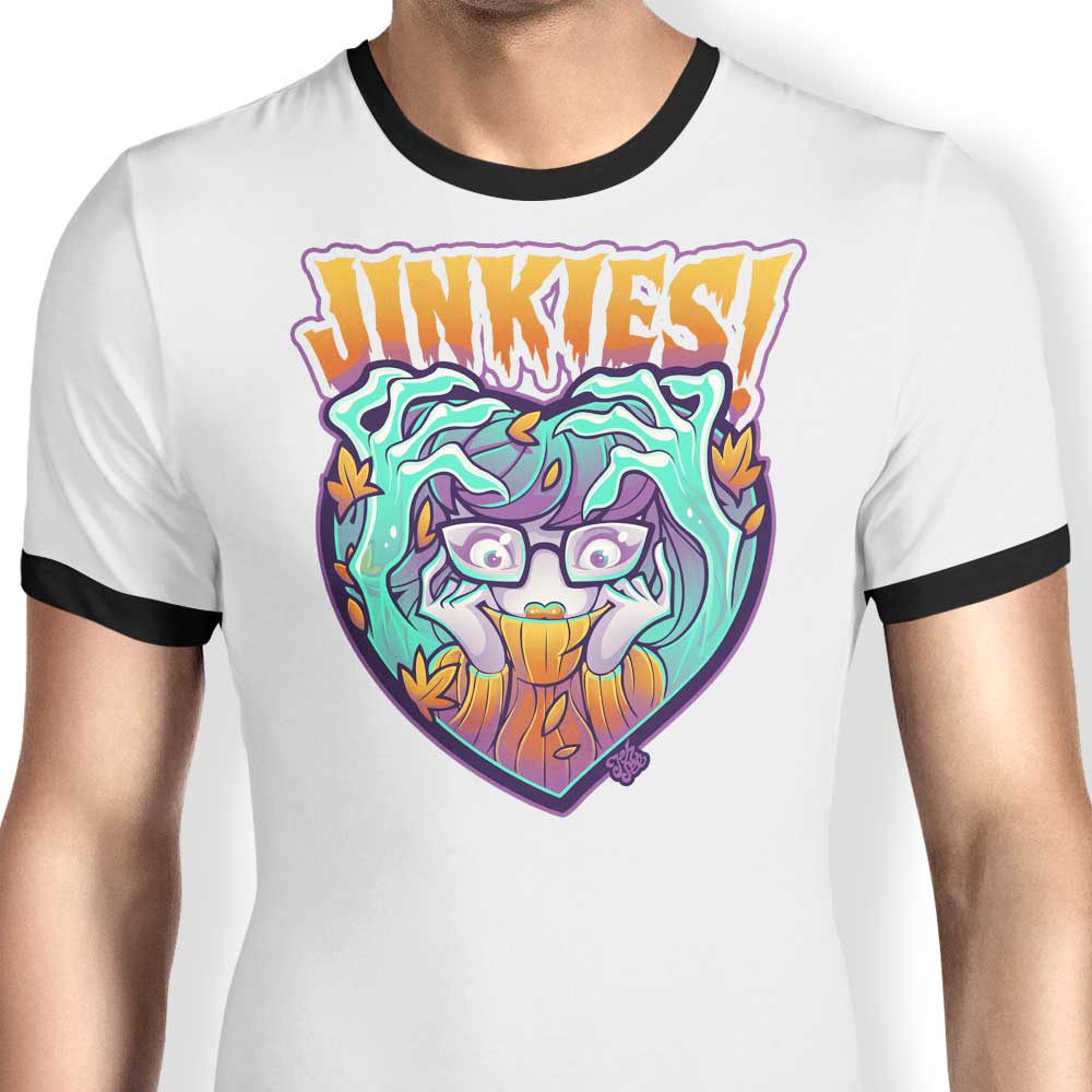 Cool Jehsee Ringer T-Shirt with 'Jinkies' Design