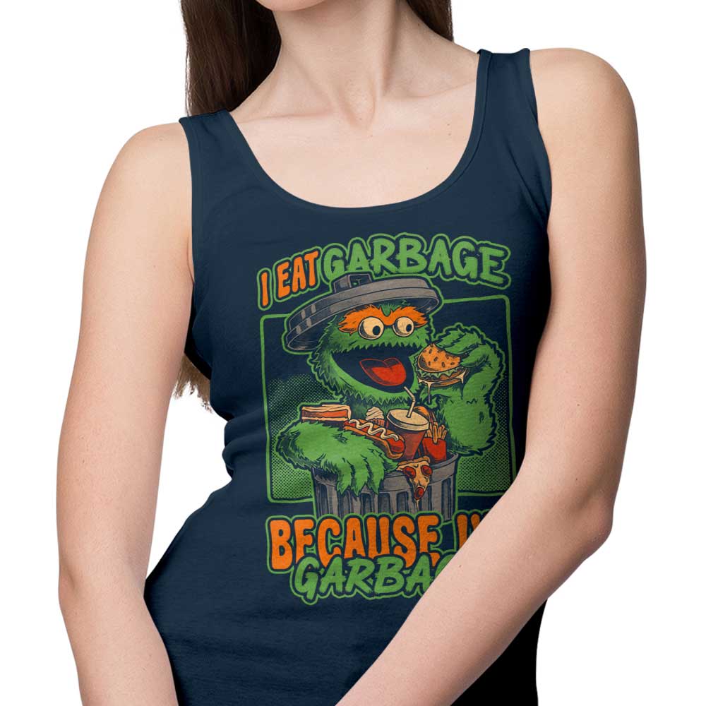 Studio Mootant's Comfortable 'I Eat Garbage' Unisex and Women's Tank Tops