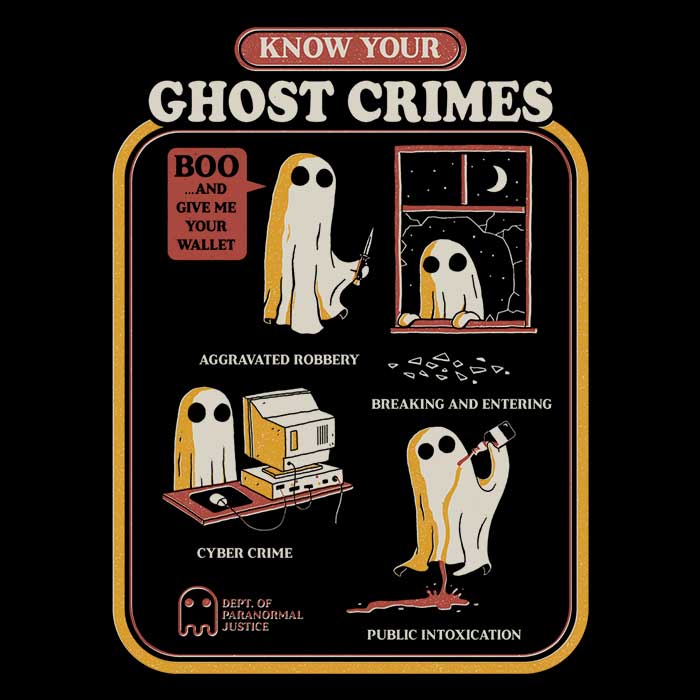 Ghost Crimes Stylish Men's Apparel - T-Shirts in Various Sizes
