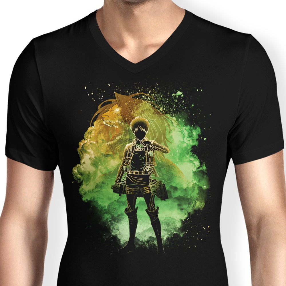 Men's Stylish V-Neck - The Essence of Attack
