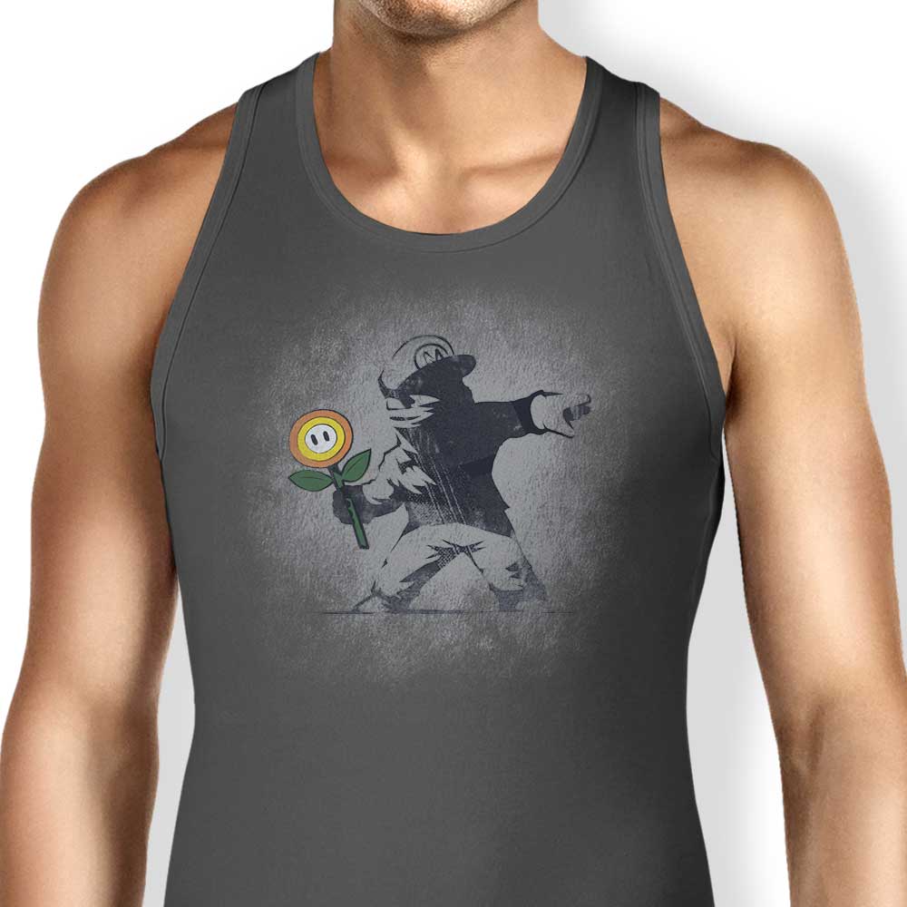 Stylish Banksy Flower Graphic Tank Top for Men and Women