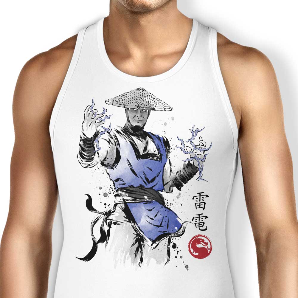 Dr. Monekers' Thunder God Sumi-e Men's and Women's Unisex Fashion Tank Tops
