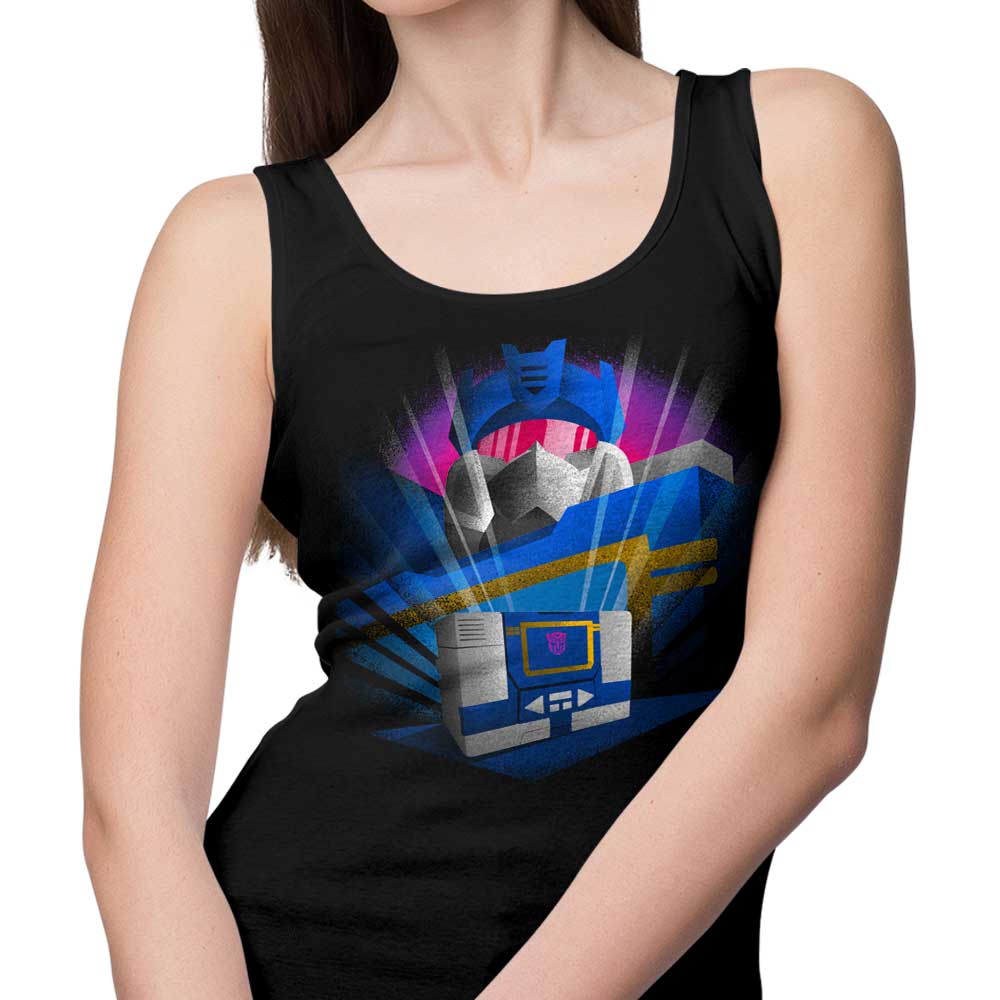 Stylish Cassette Tape Design Tank Top for Fashion Enthusiasts