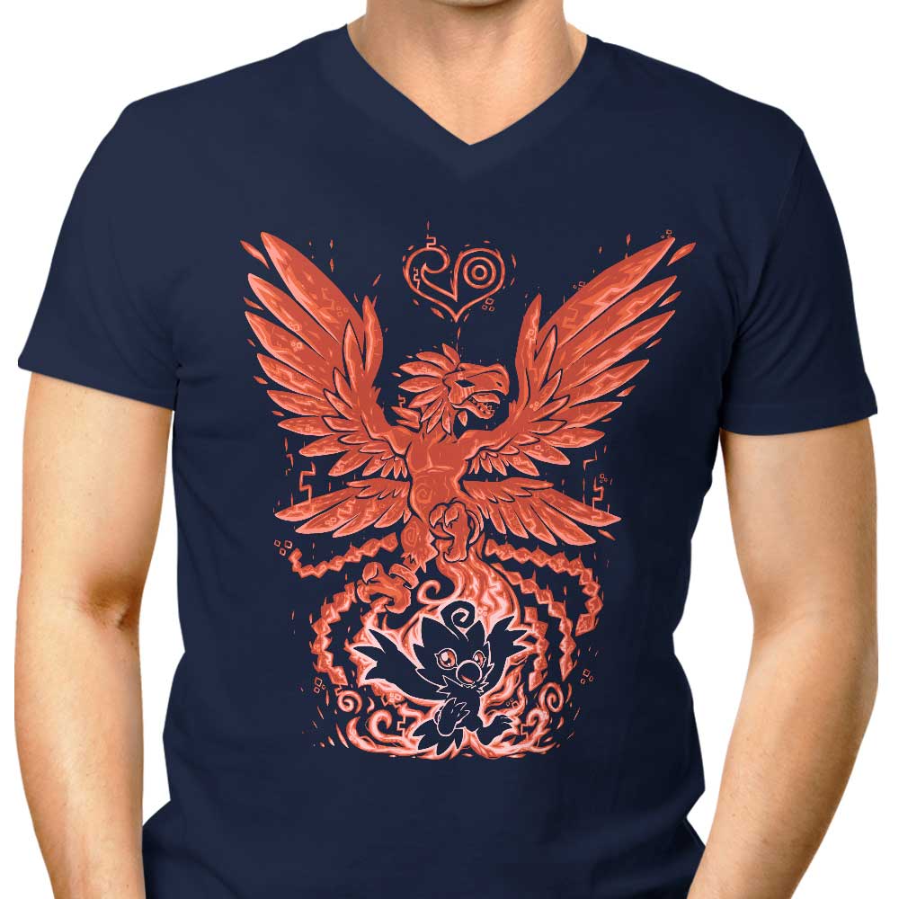 TechraNova Men's Stylish V-Neck - Digital Love Within