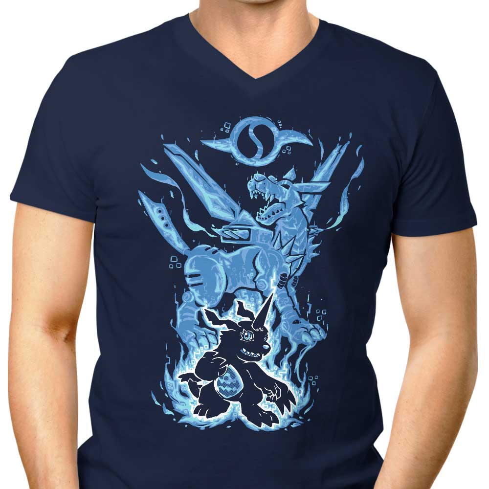 Men's V-Neck T-Shirt for Digital Friendship Within