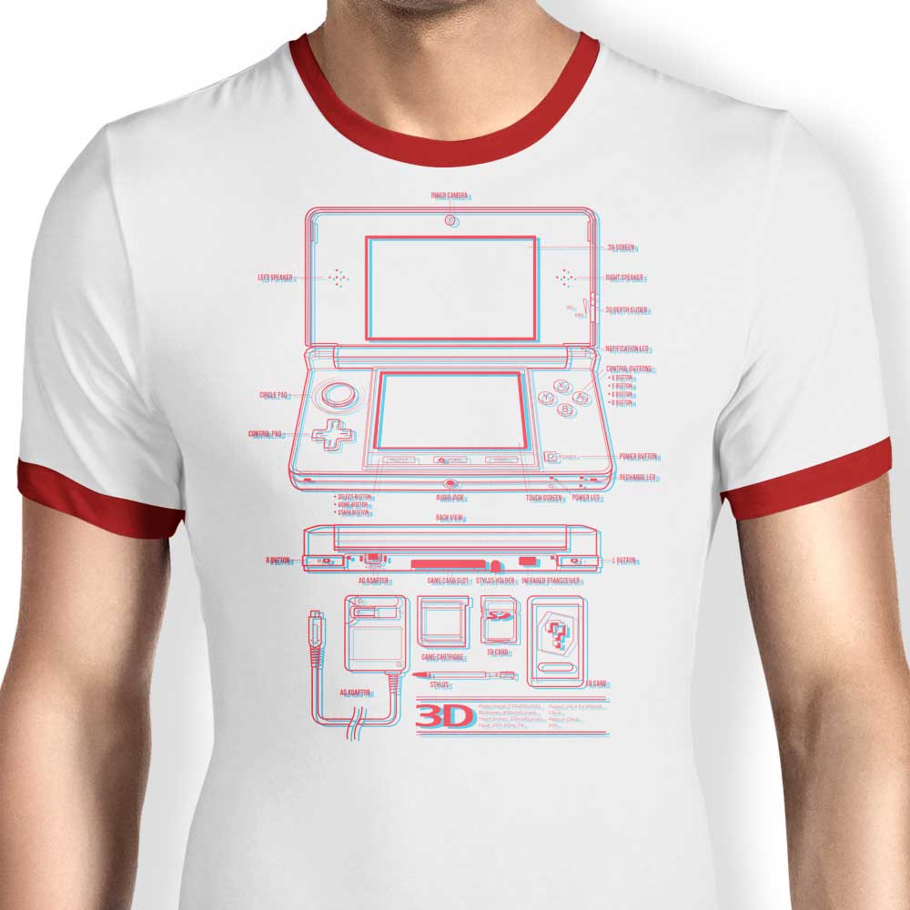 Adam Works Men's 3DS Ringer T-Shirt in S to 4XL Sizes
