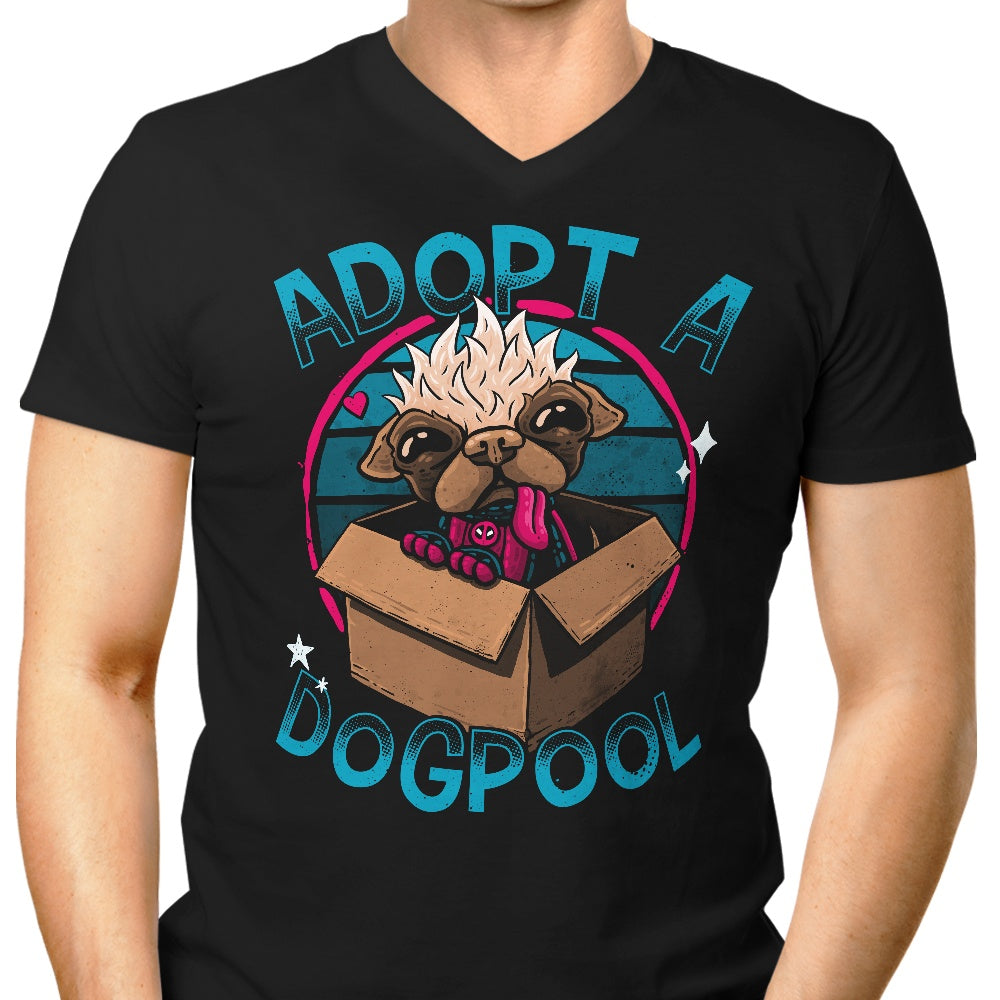 Men's V-Neck 'Adopt a Dogpool' T-Shirt