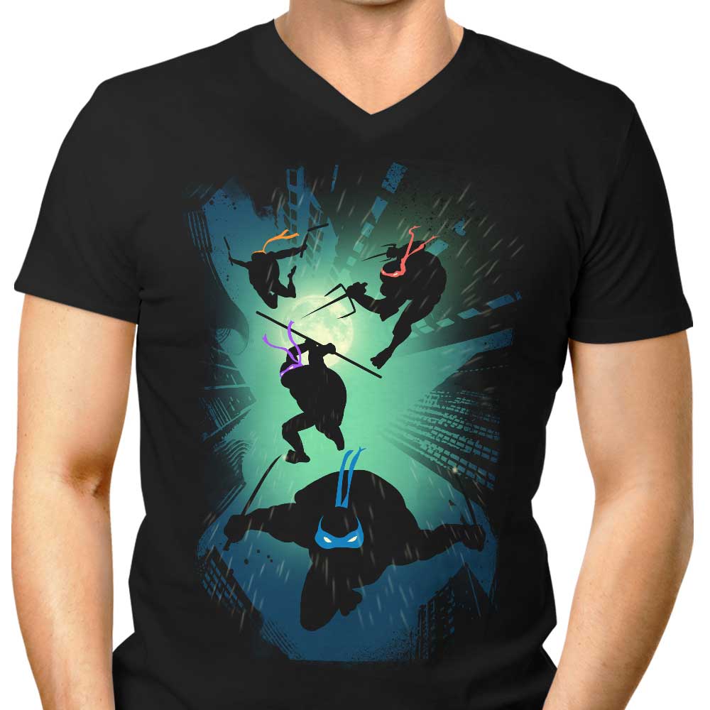 Men's Stealthy V-Neck Attack T-Shirt by XENOS