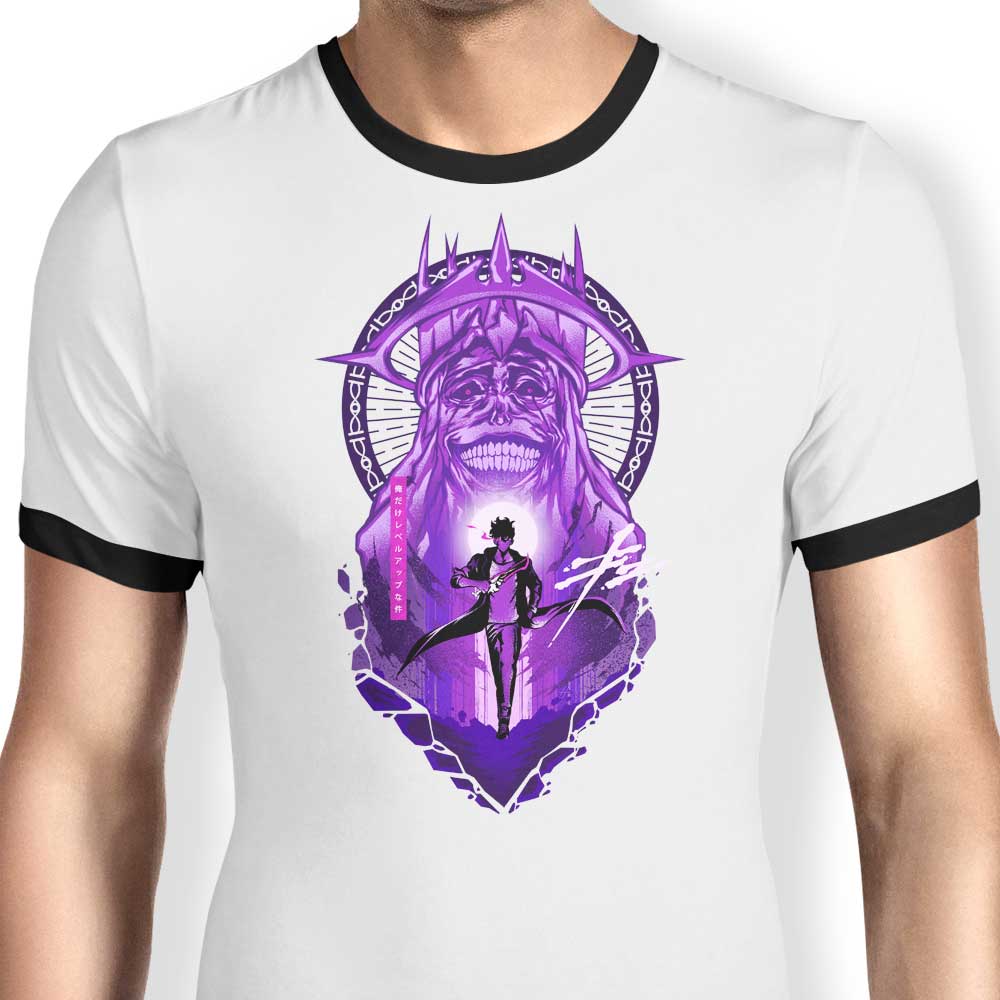 Leveling Up - Stylish Ringer T-Shirt for Fashion Enthusiasts