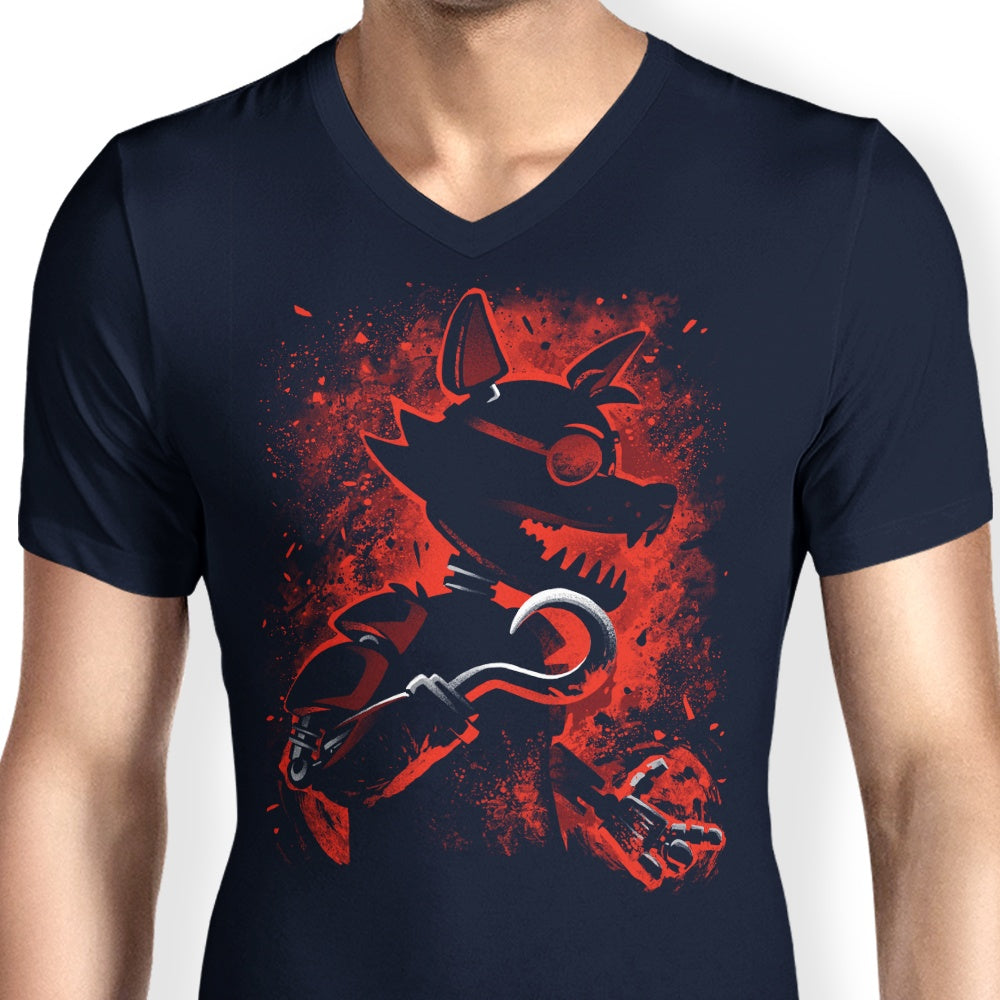 Men's V-Neck Animatronic Fox T-Shirt