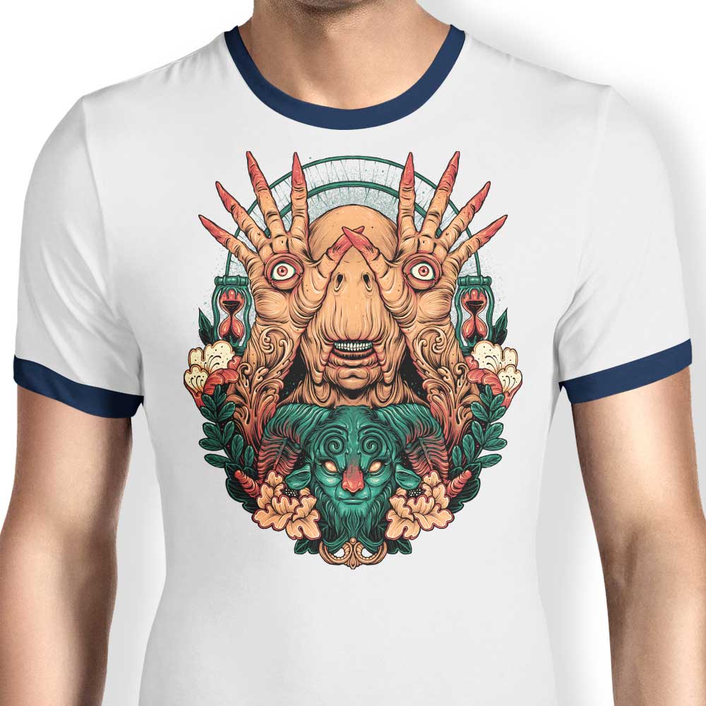 Glitchygorilla's 'These Eyes Can See' Men's Ringer Style Cotton T - Shirt
