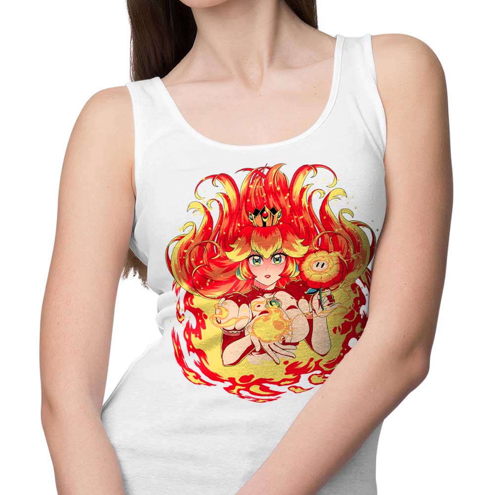 Coinbox Tees' Soft and Comfortable Peach Fire Tank Tops for Men and Women