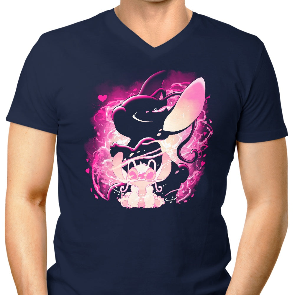 Vallina84 Men's Experimental Love V-Neck Shirt