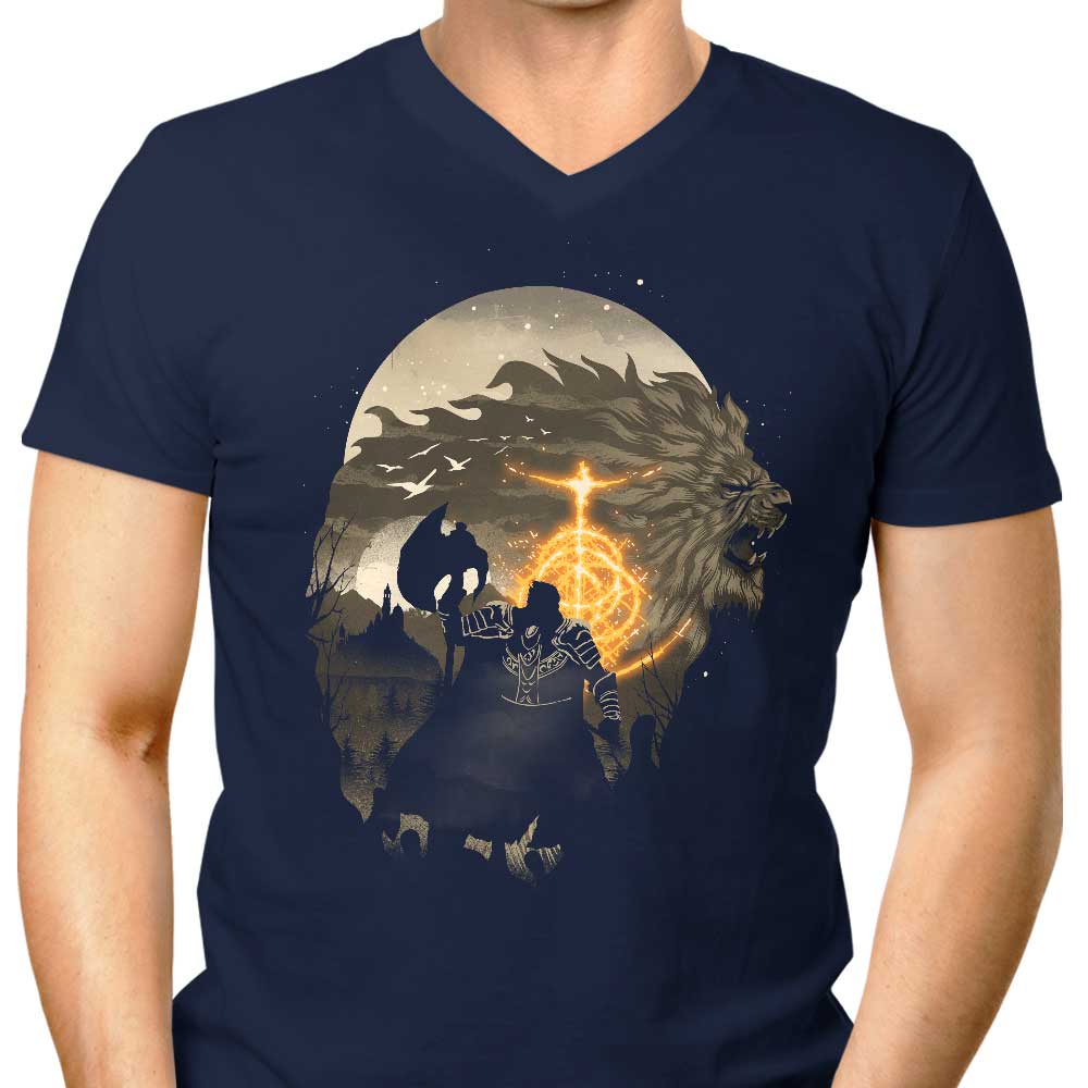 Stylish Men's V-Neck Inspired by The First Elden Lord