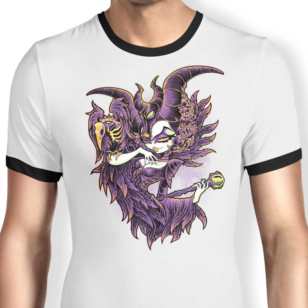 Jehsee's Men's Malevolent Gaze Stylish Ringer T - Shirt
