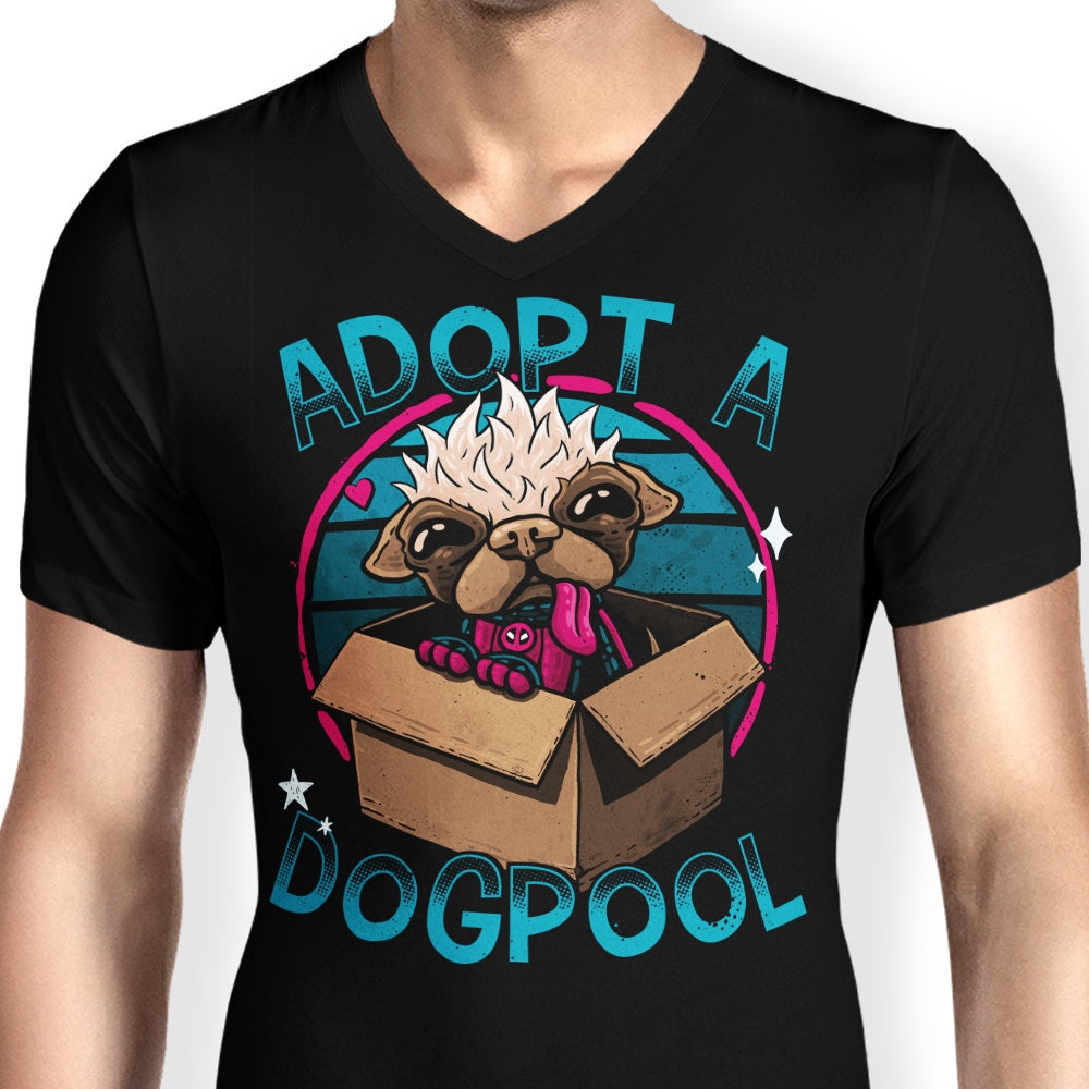 Men's V-Neck 'Adopt a Dogpool' T-Shirt