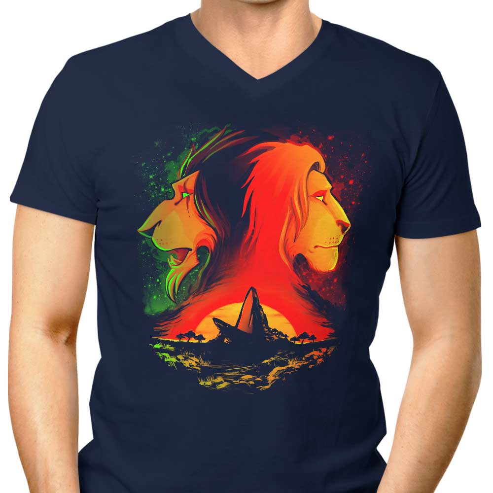 The Pride Rock Men's Stylish V-Neck T-Shirt