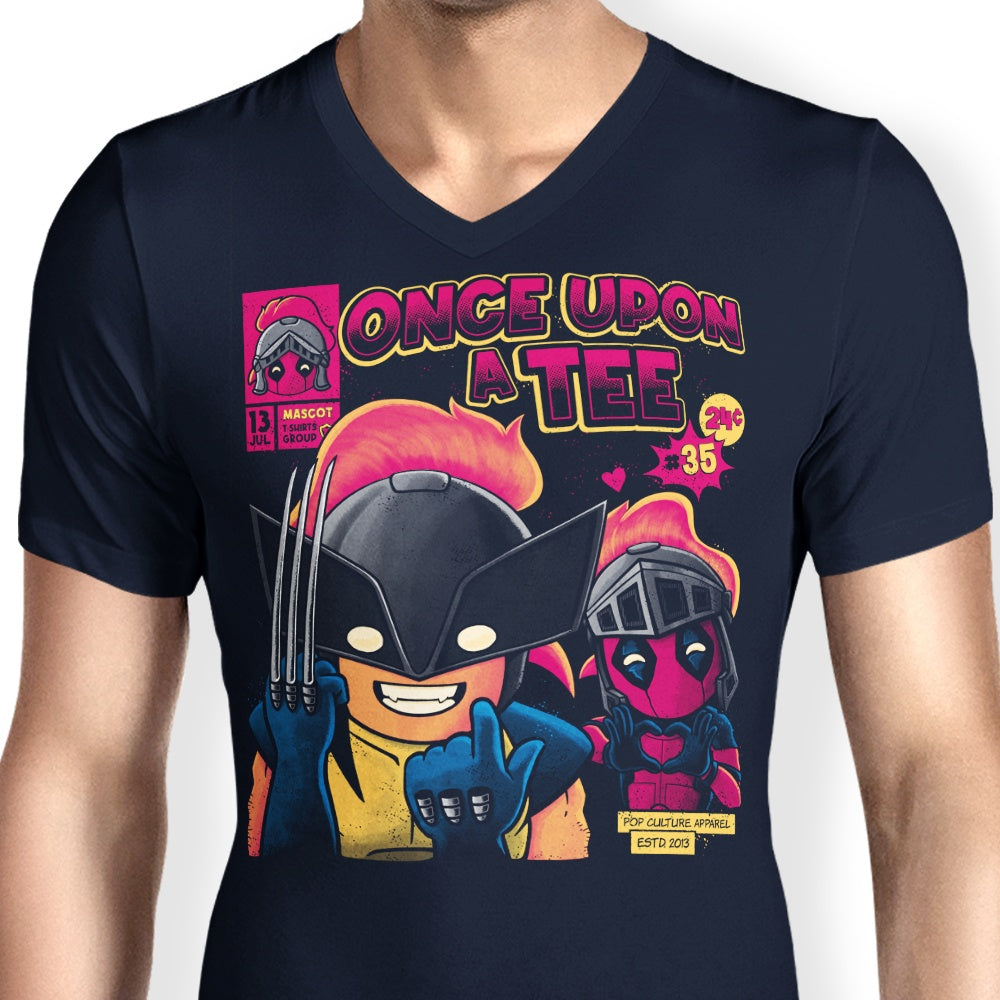 Men's Stylish V-Neck OUAT Poolie T-Shirt