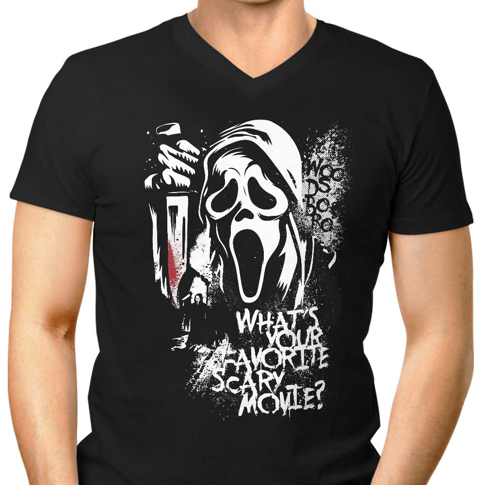 Men's Stylish V-Neck T-Shirt Inspired by Your Favorite Scary Movie