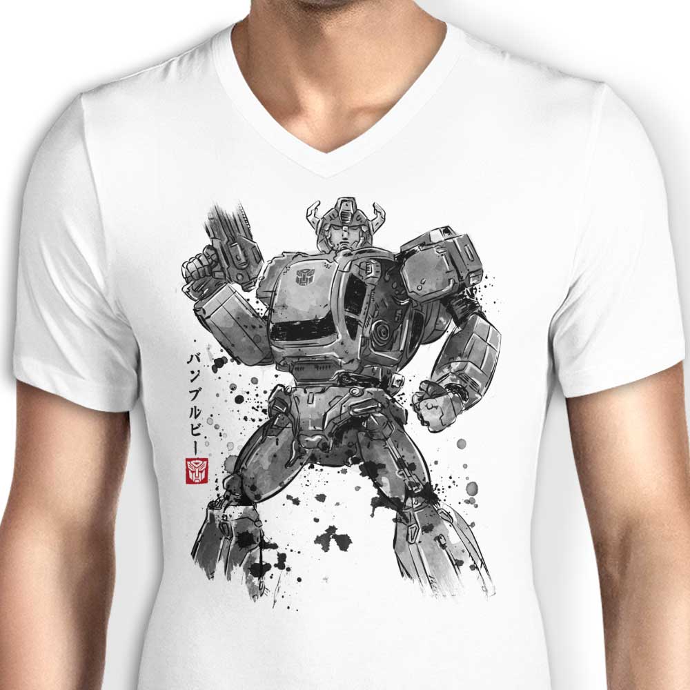 Bee Sumi-e Stylish Men's V-Neck Garment
