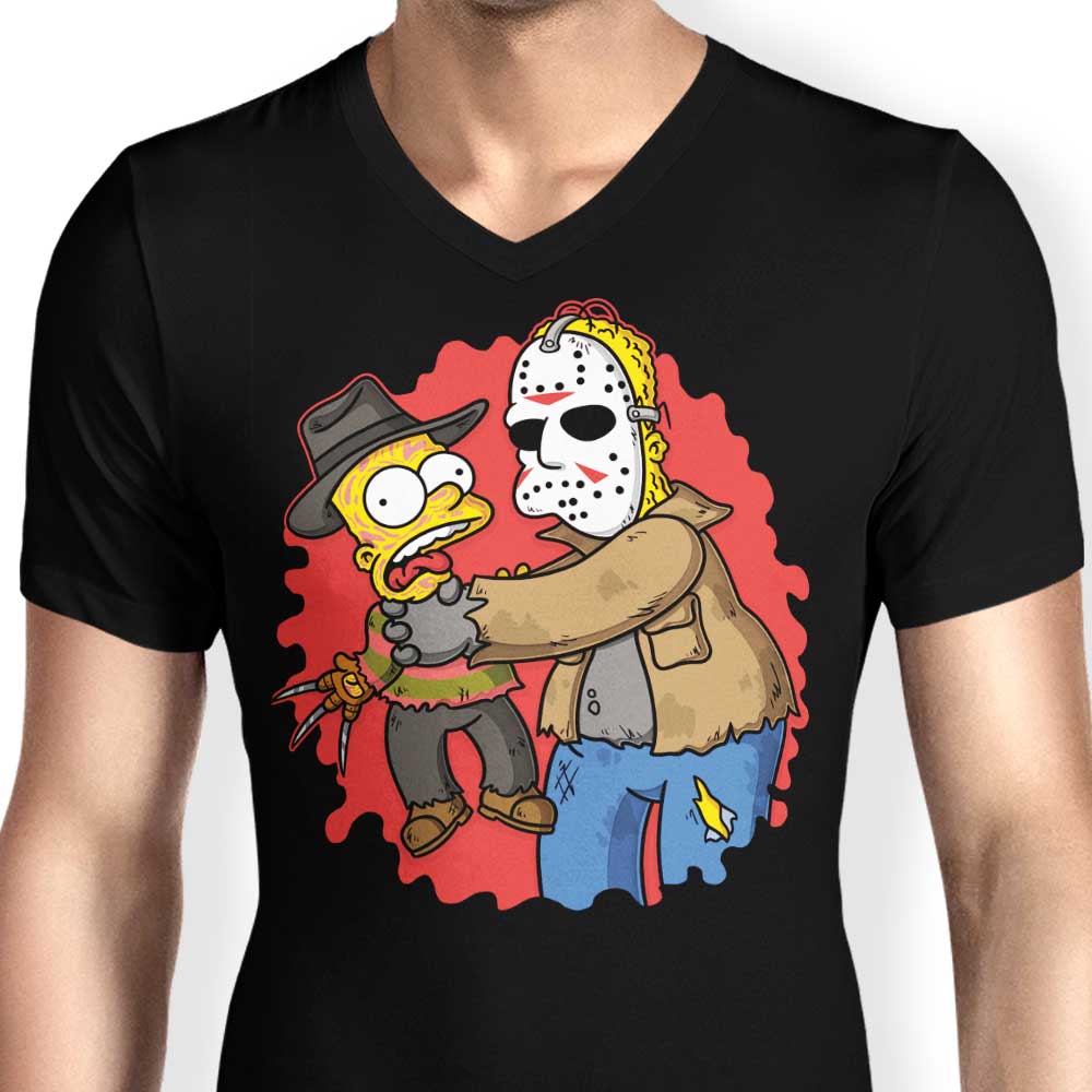 Why You Little Freddy - Stylish Men's V-Neck T-Shirt
