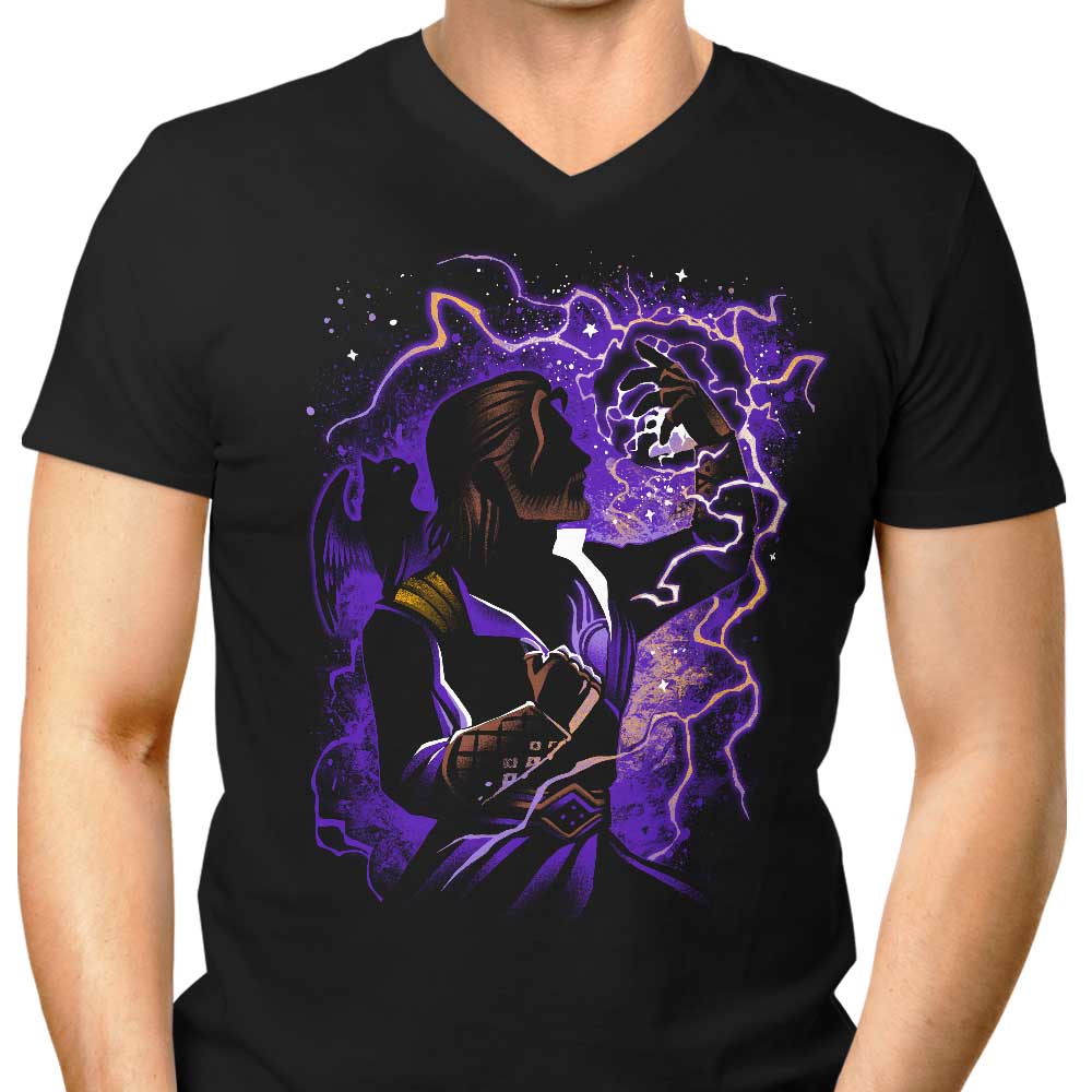 Men's Stylish V-Neck Human Wizard T-Shirt