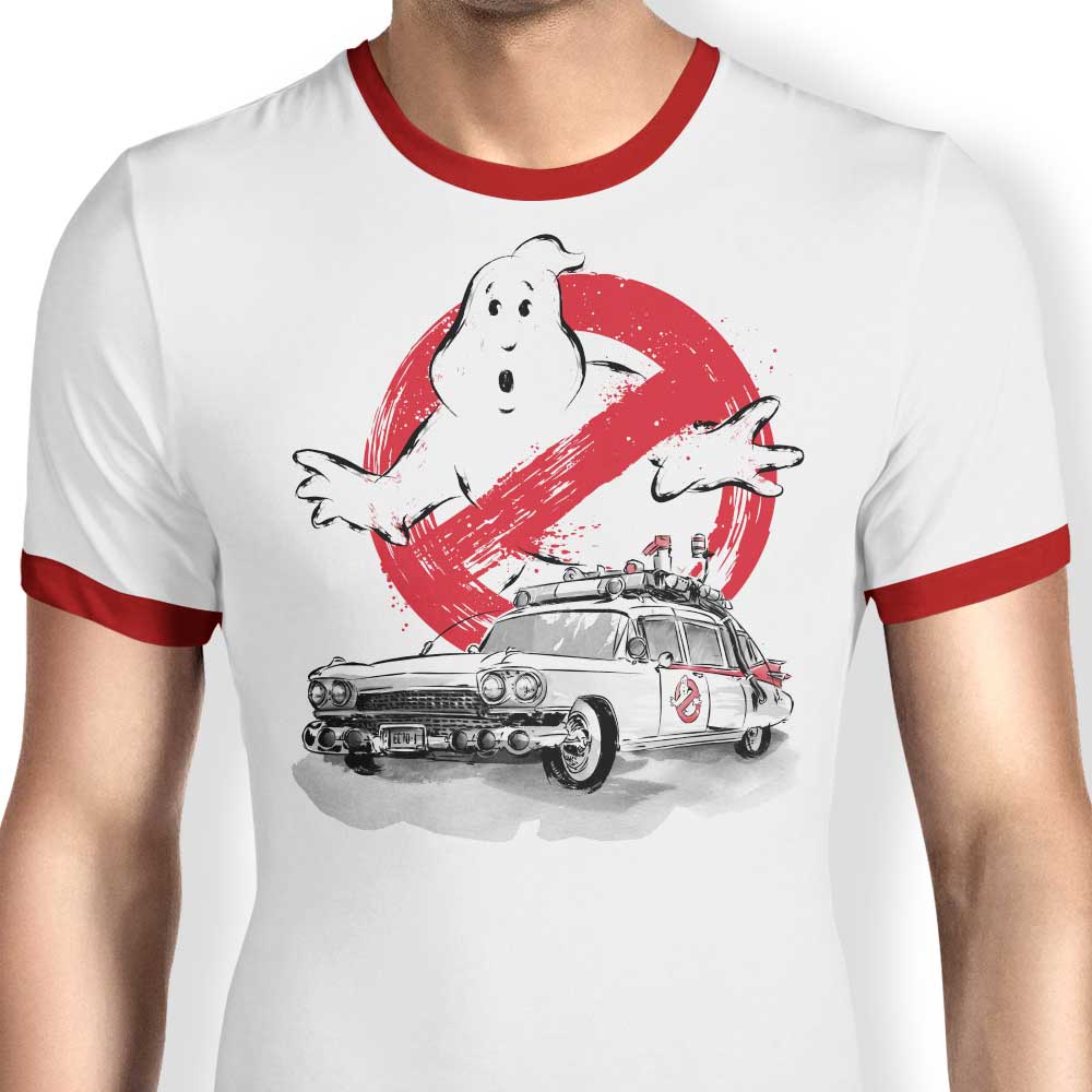 Ecto Sumi-e Ringer Style Men's T-Shirt