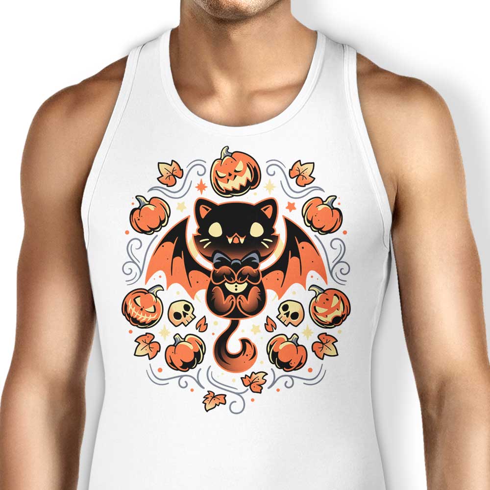 Midnight Vampire Cat Design Women's Tank Top for Fashionable Wear