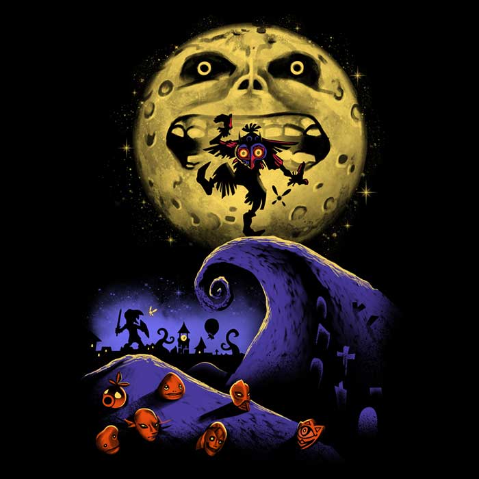 XENOS Men's Stylish V-Neck 'Nightmare Before Termina' T-Shirt