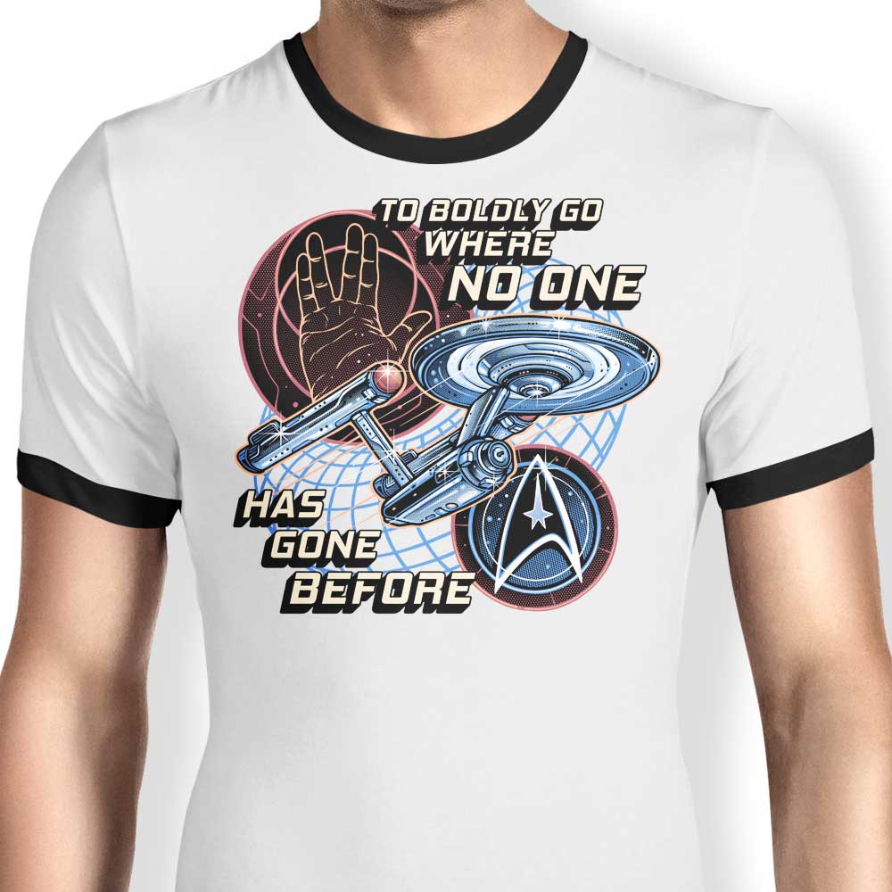 To the Stars Retro Style Ringer T-Shirt for Casual Wear