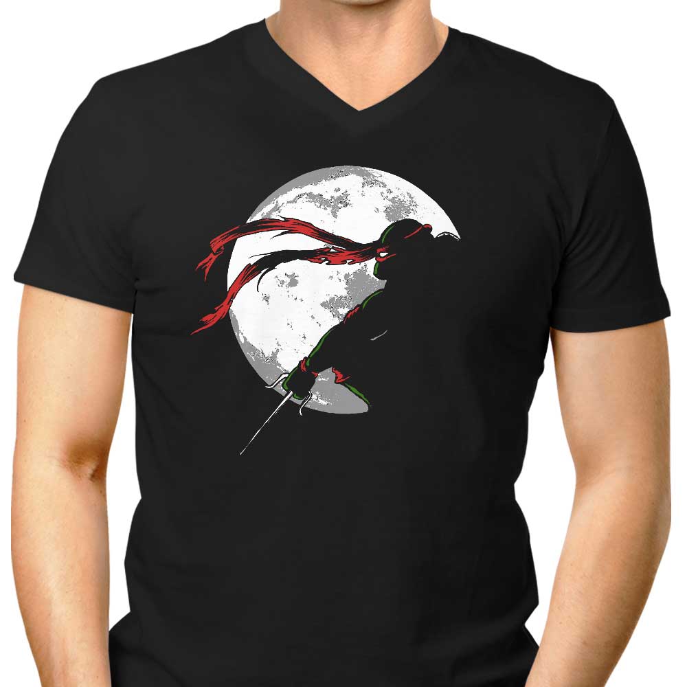 TwistMedia's Moon Sai Men's Fashionable V-Neck T-Shirt