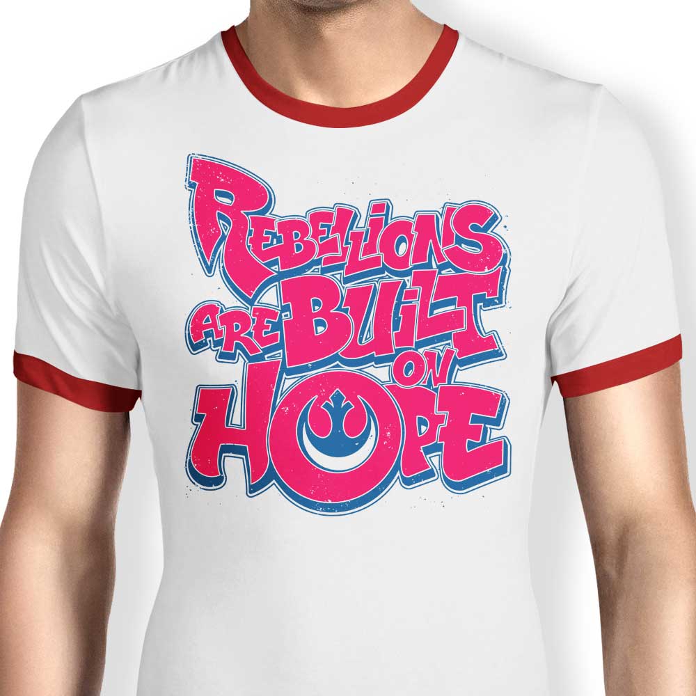 Hope - Inspired Men's Ringer Cotton T - Shirt in S - 4XL Sizes