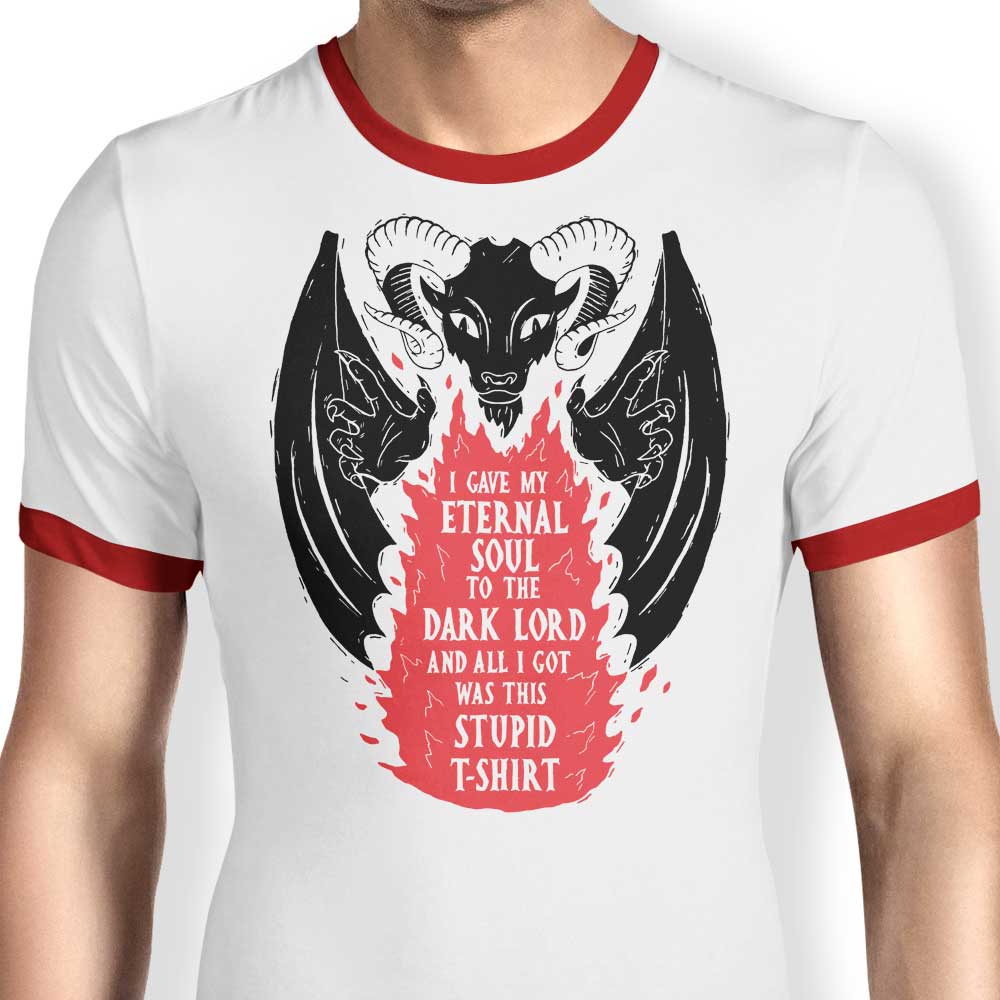 DinoMike's Not a Great Deal Men's Ringer Cotton T-Shirt