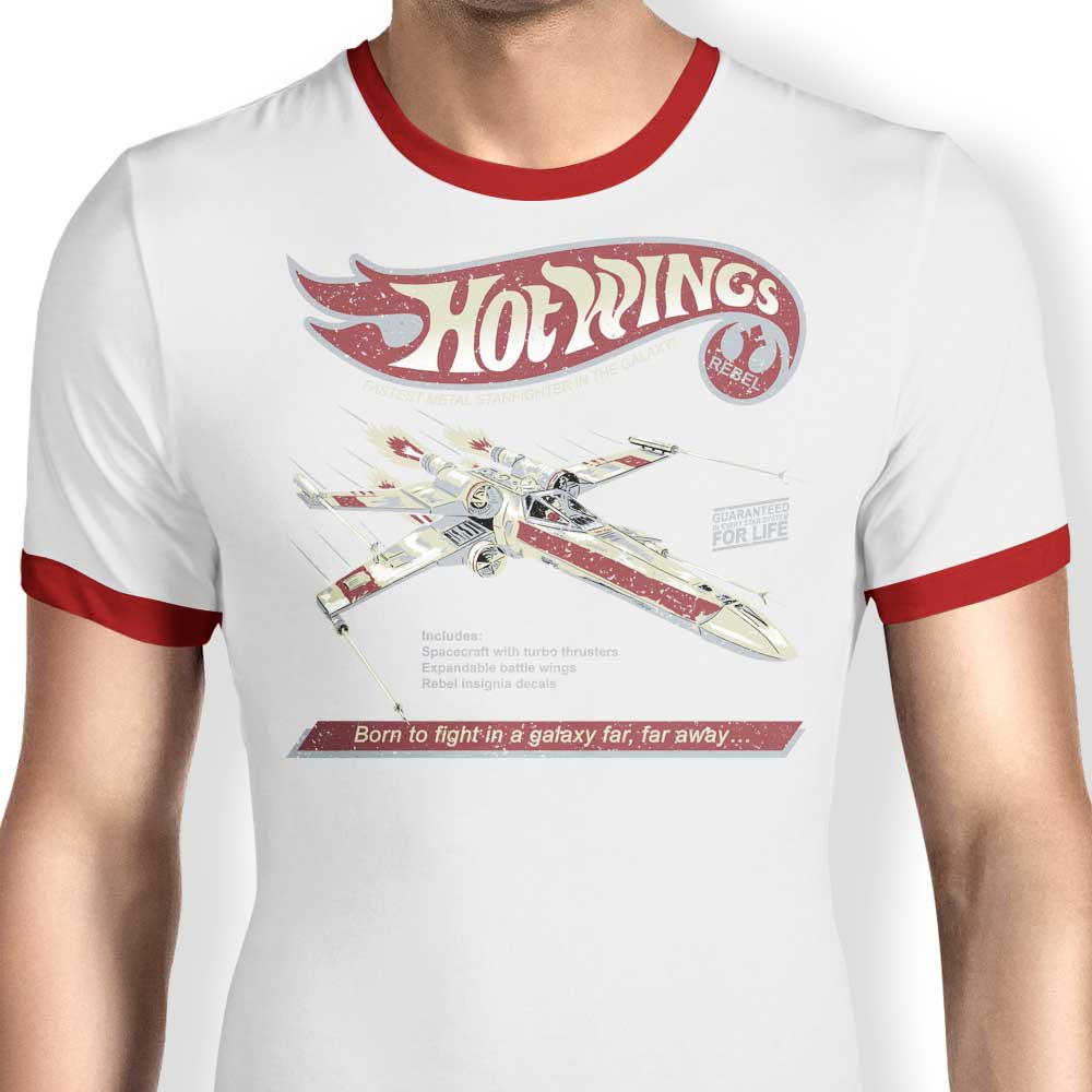 Rebel Hot Wings Stylish Ringer T-Shirt