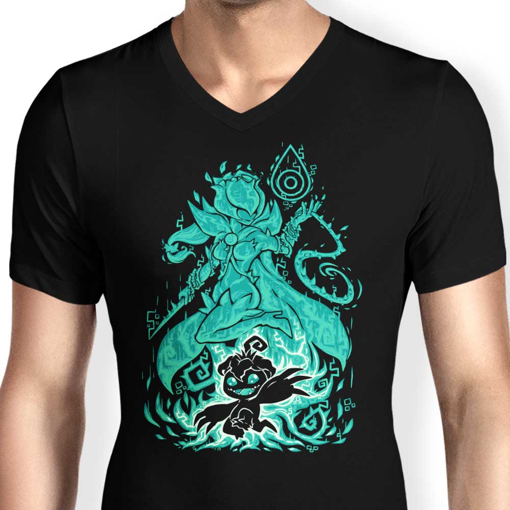 TechraNova's Men's Digital Sincerity Within V - Neck T - Shirt