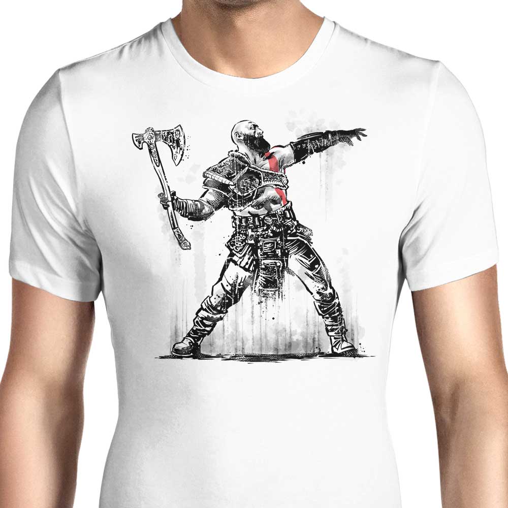 Zascanauta Men's God Throwing Axe T-Shirts in Various Sizes