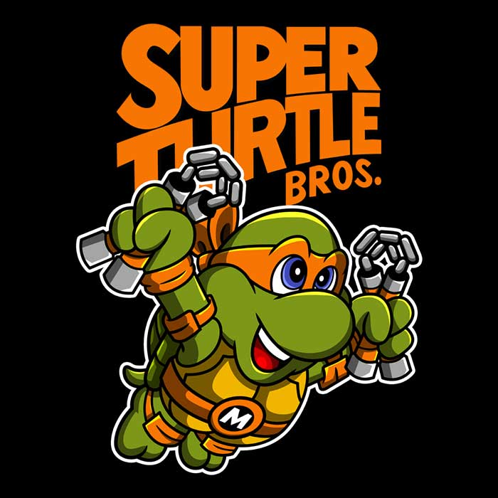 Punksthetic Super Mikey Bros Men's Ringer Cotton T-Shirt, S - 4XL