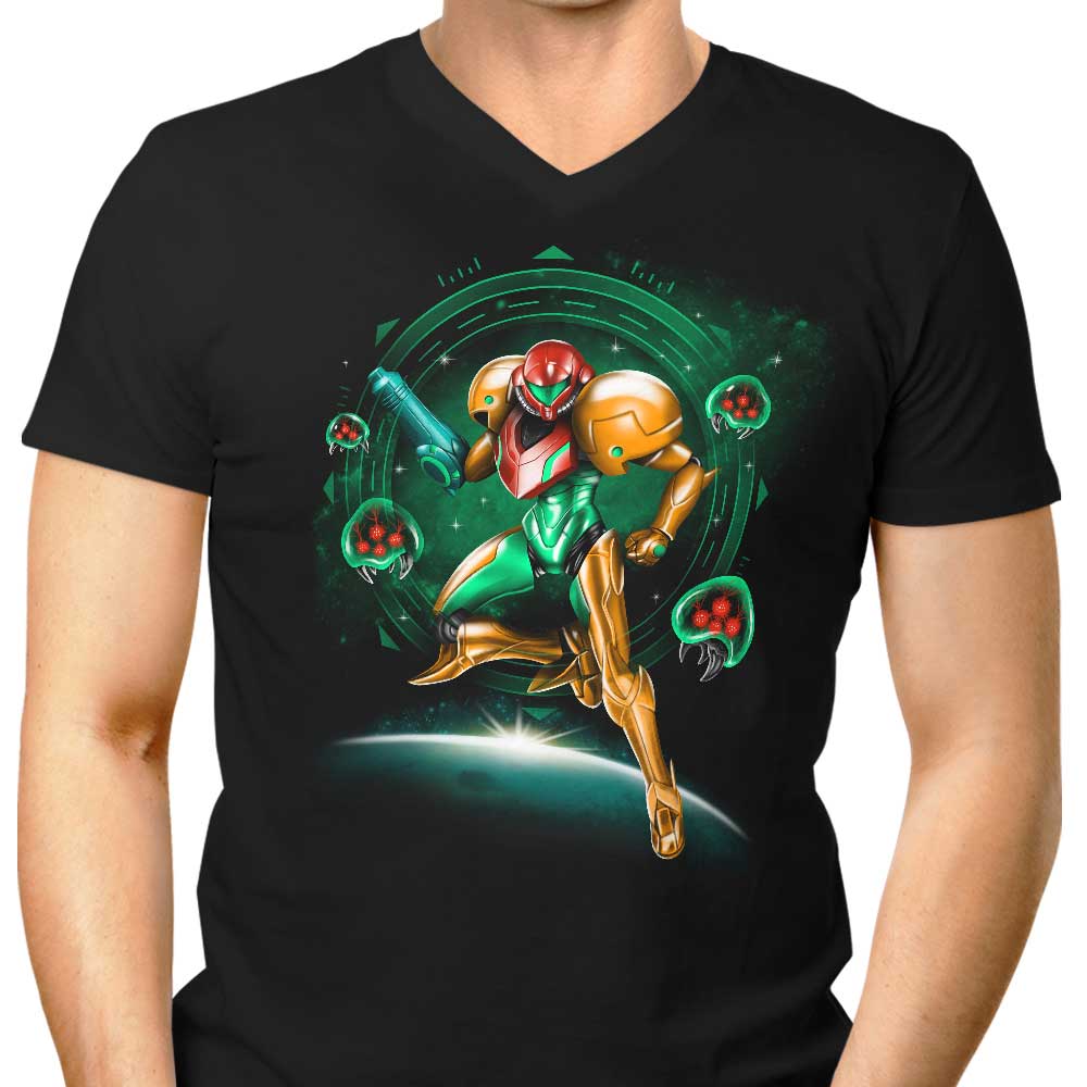 Men's V-Neck Hunting in Space T-Shirt