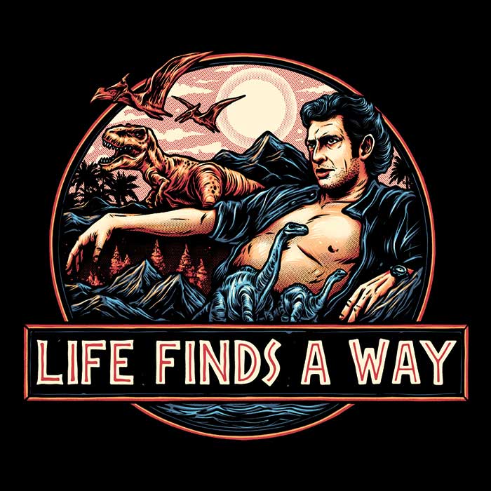Life Finds a Way Stylish Ringer T-Shirt by Glitchygorilla