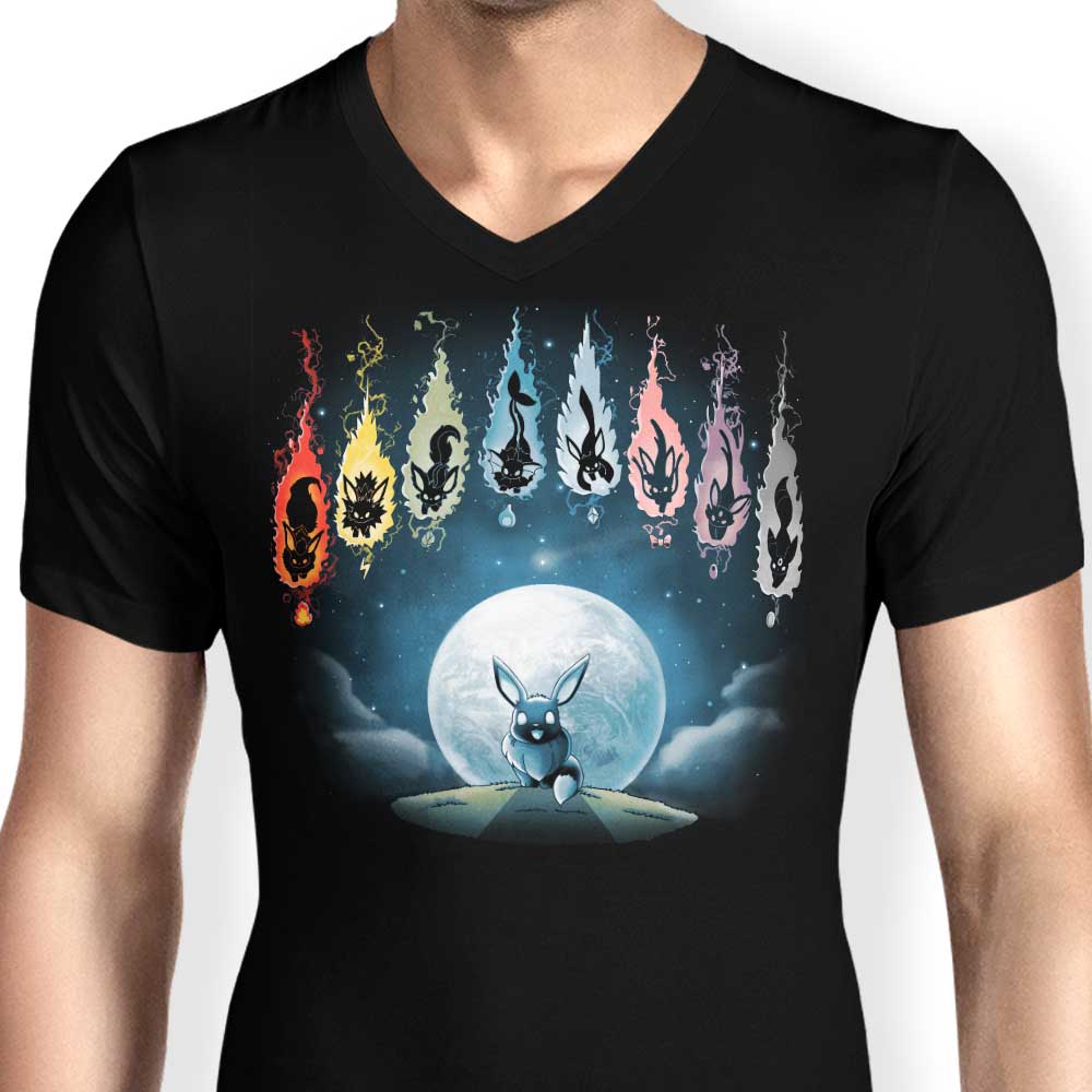 Vallina84's Stylish Men's V-Neck - Evolutionary Comets Design