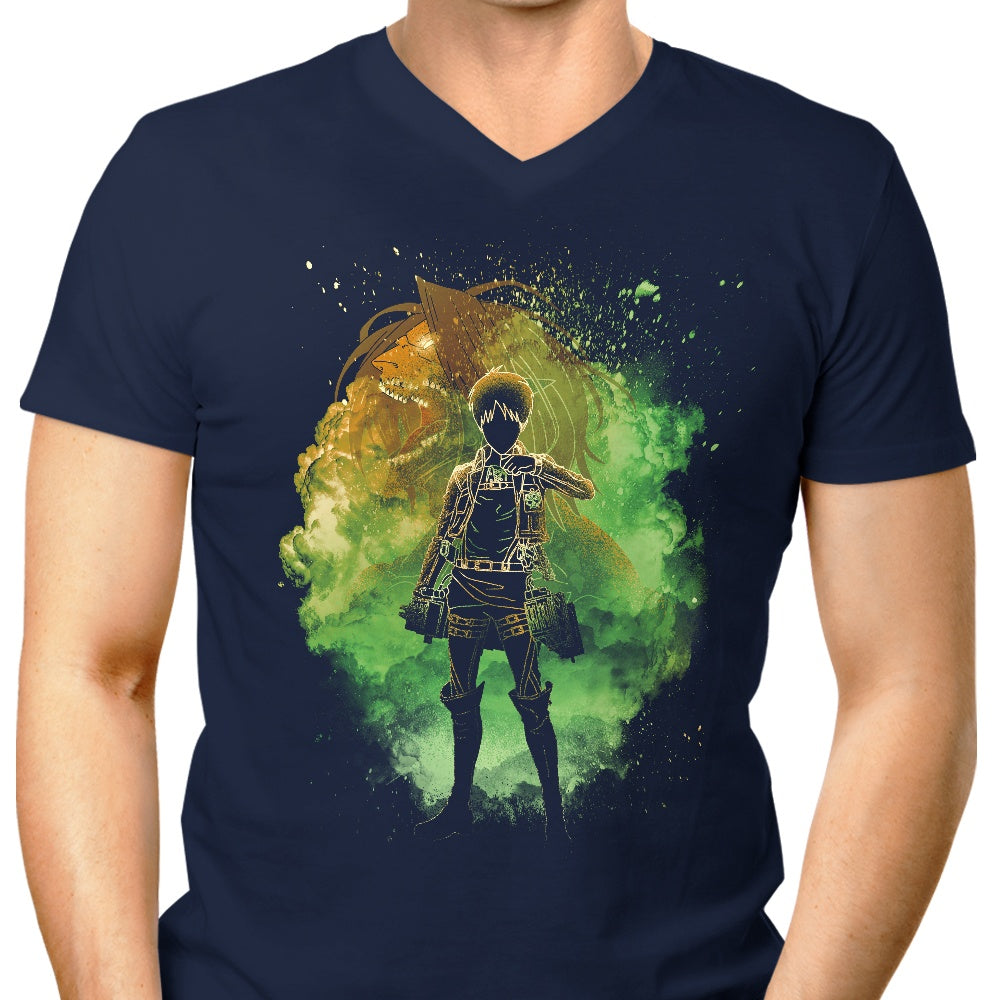 Men's Stylish V-Neck - The Essence of Attack