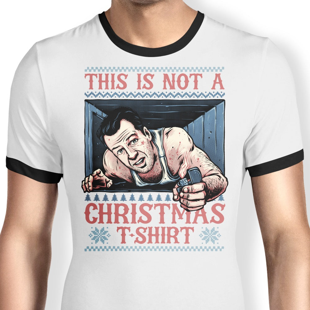 Non-Christmas Ringer Style T-Shirt for a Unique Look
