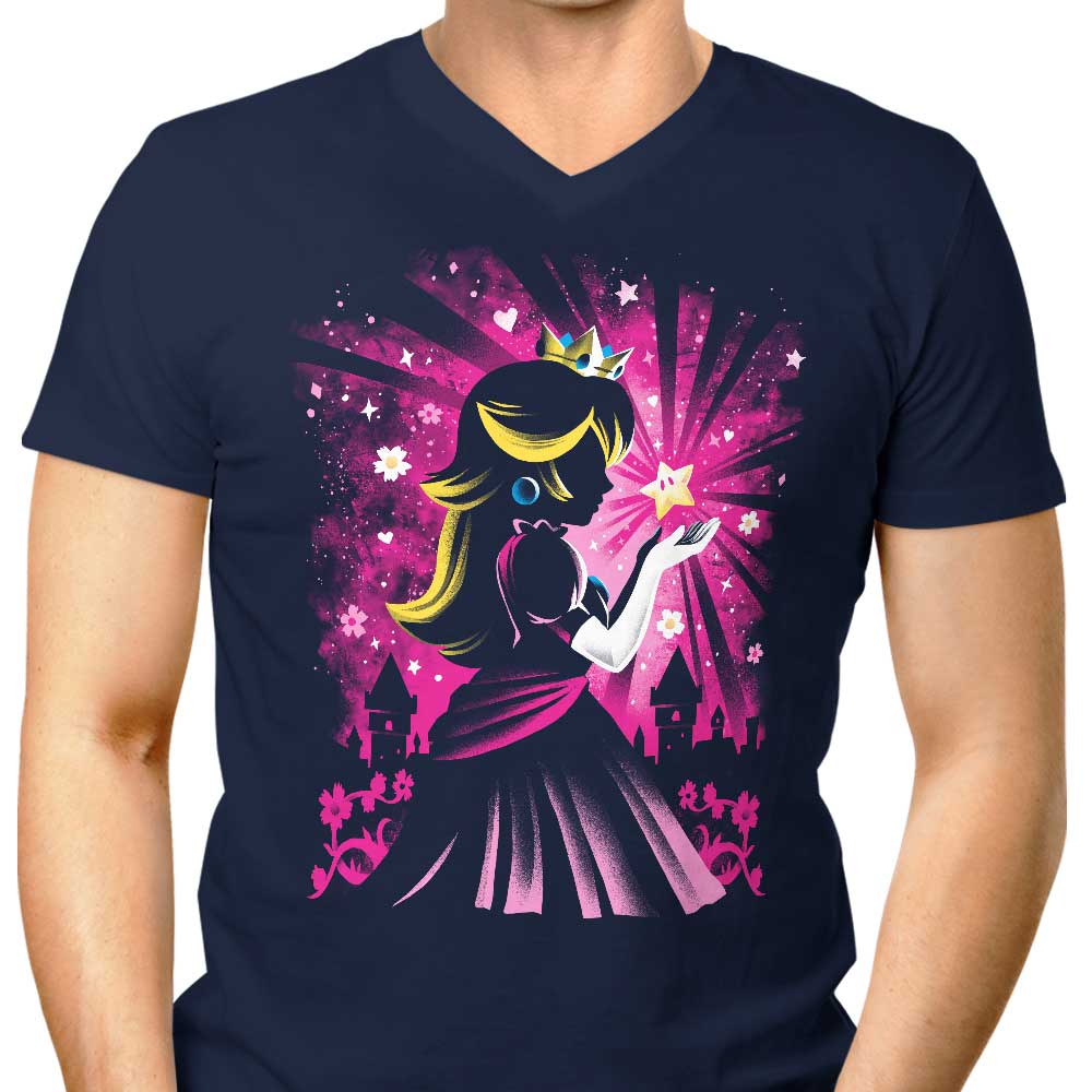 Men's V-Neck T-Shirt - 'In Another Castle'