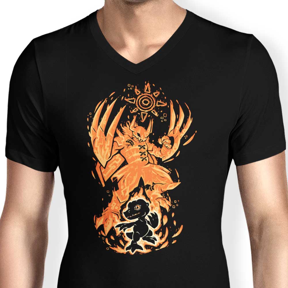 Men's Digital V-Neck T-Shirt with Inner Courage
