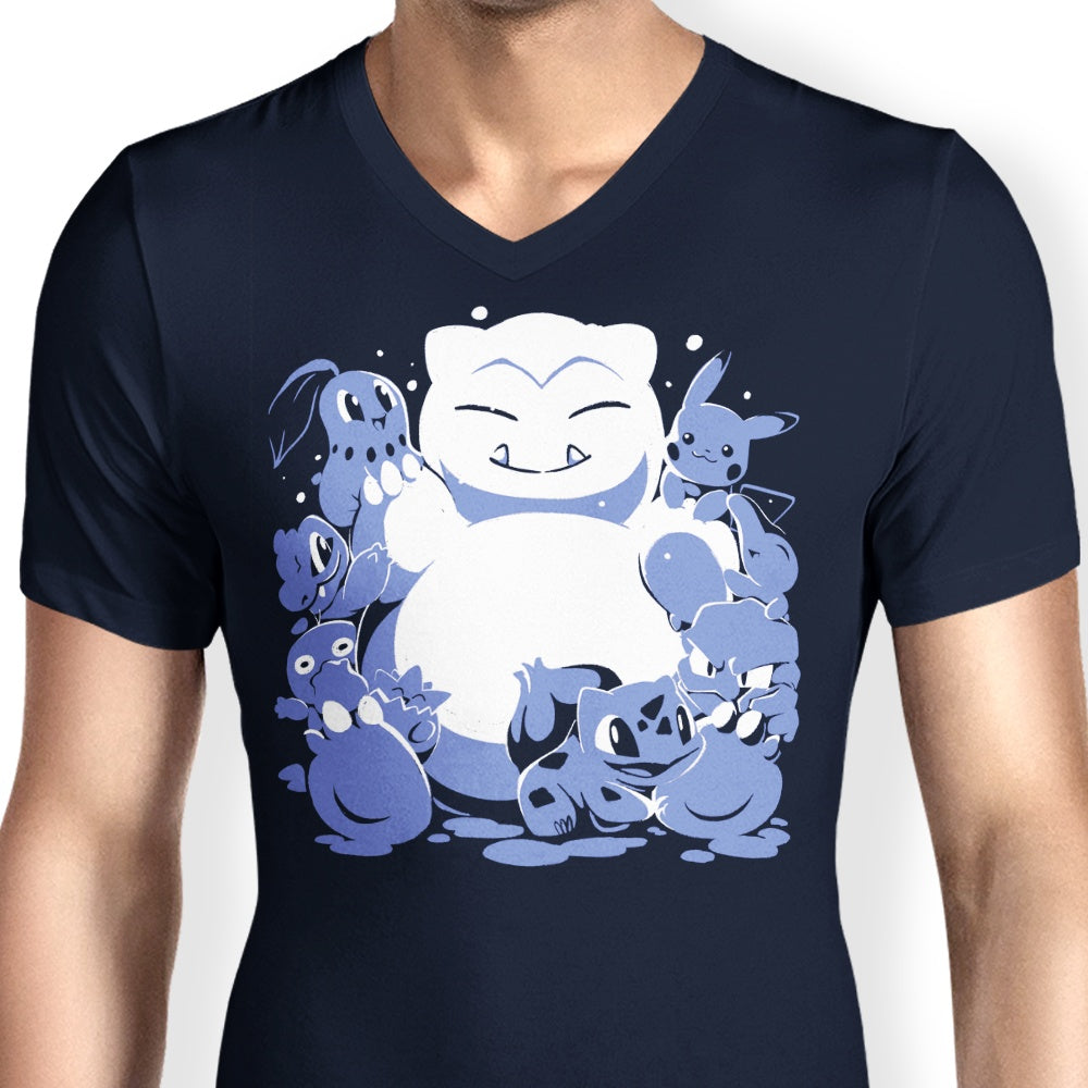 Snowlax Men's Fashionable V-Neck T-Shirt