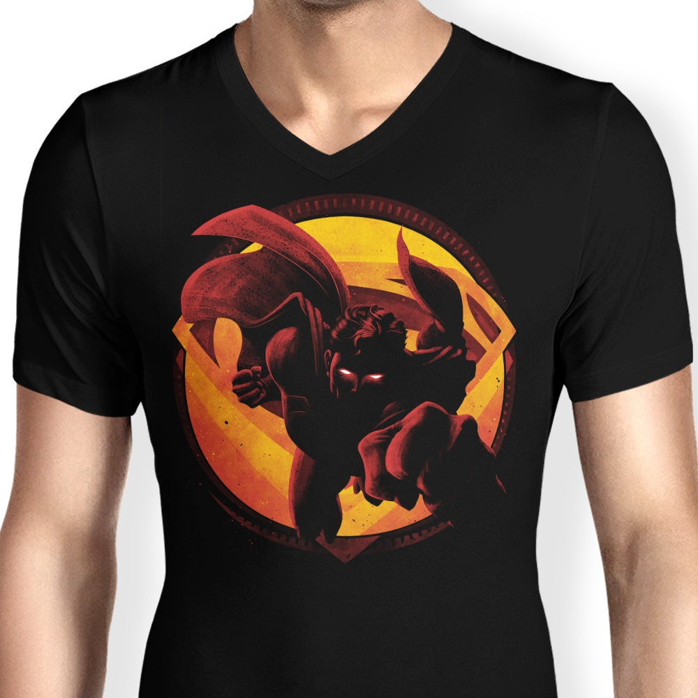 Men's Stylish V-Neck Tee - Soar Into the Sky
