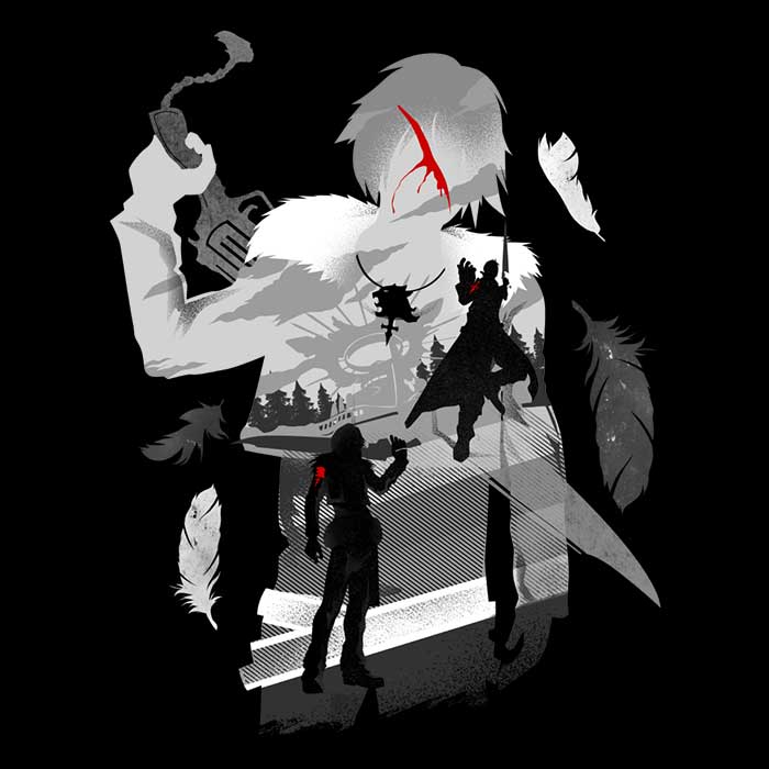 Hypertwenty Gunblade Rivals Stylish Ringer T-Shirt for Fashion Enthusiasts