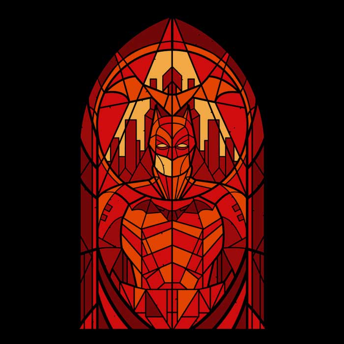 Stunning Stained Glass Vengeance Men's Ringer Cotton T - Shirt